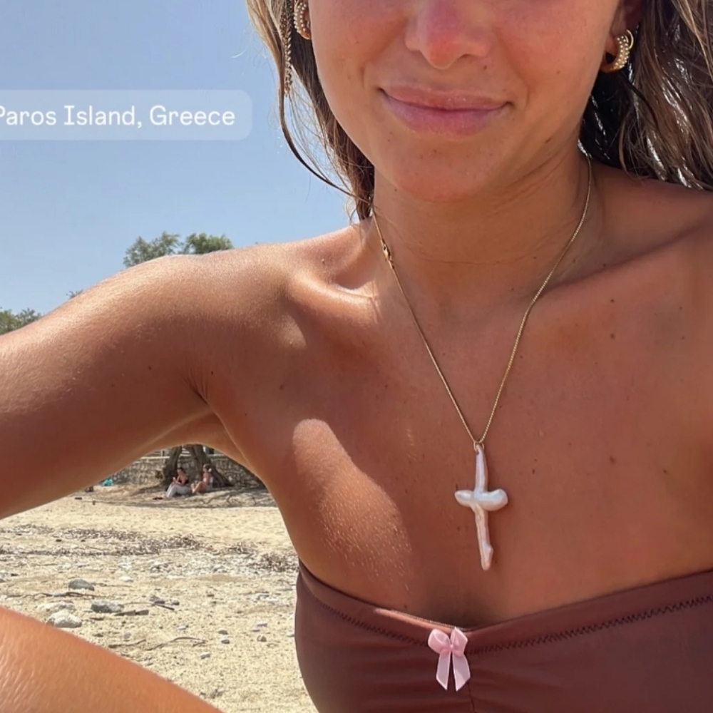Pearl Cross Pendant